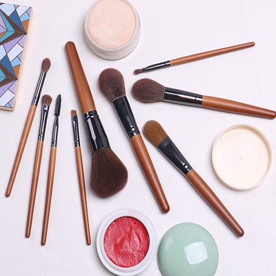 Compact Travel Makeup Brushes , Full Face Makeup Brush Set Free Samples