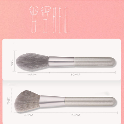 Transparent Gray Handle Classic Foundation Brush 15*23*3cm Single Package Size