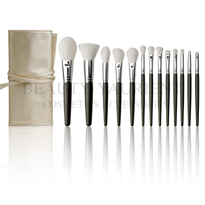 insieme di spazzole di trucco dell'etichetta privata 13pcs con l'ottone di Chromeplate nella borsa cosmetica
